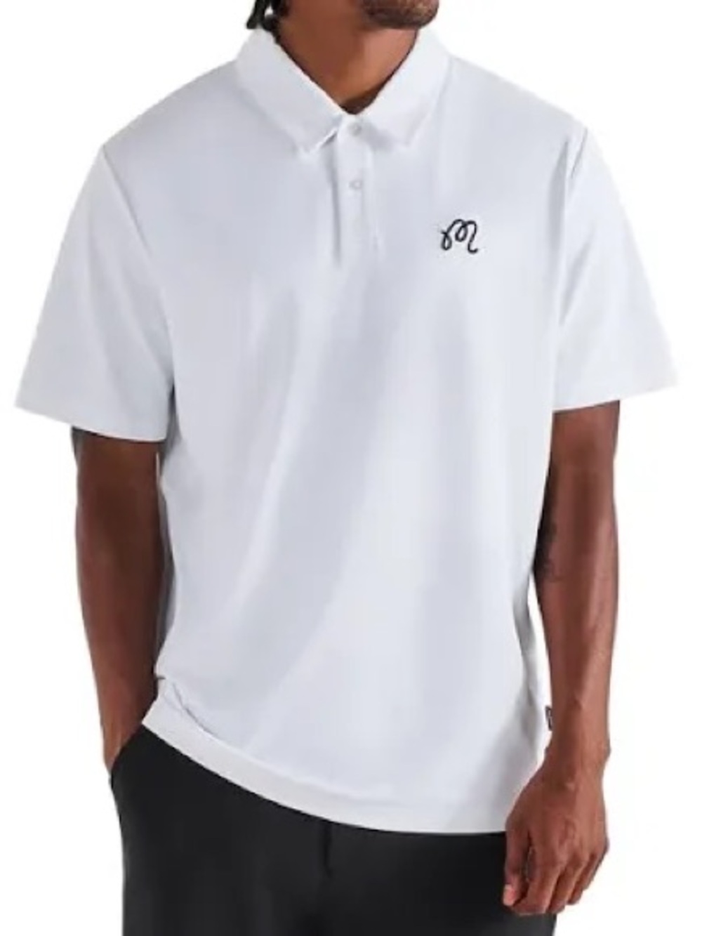 Malbon Fairway Malbon Heritage White  Pique Golf Polo Large NWT